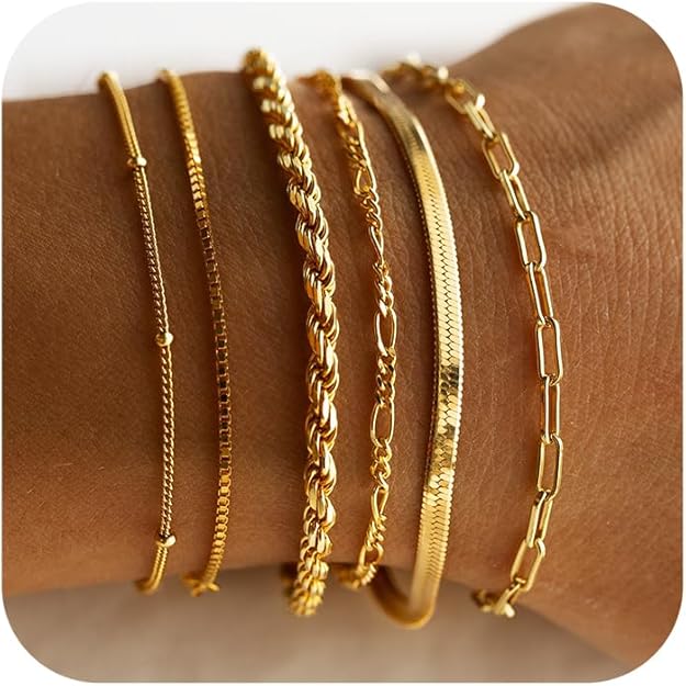 Isabela | Gold-Plated Vernetta Bracelet Set