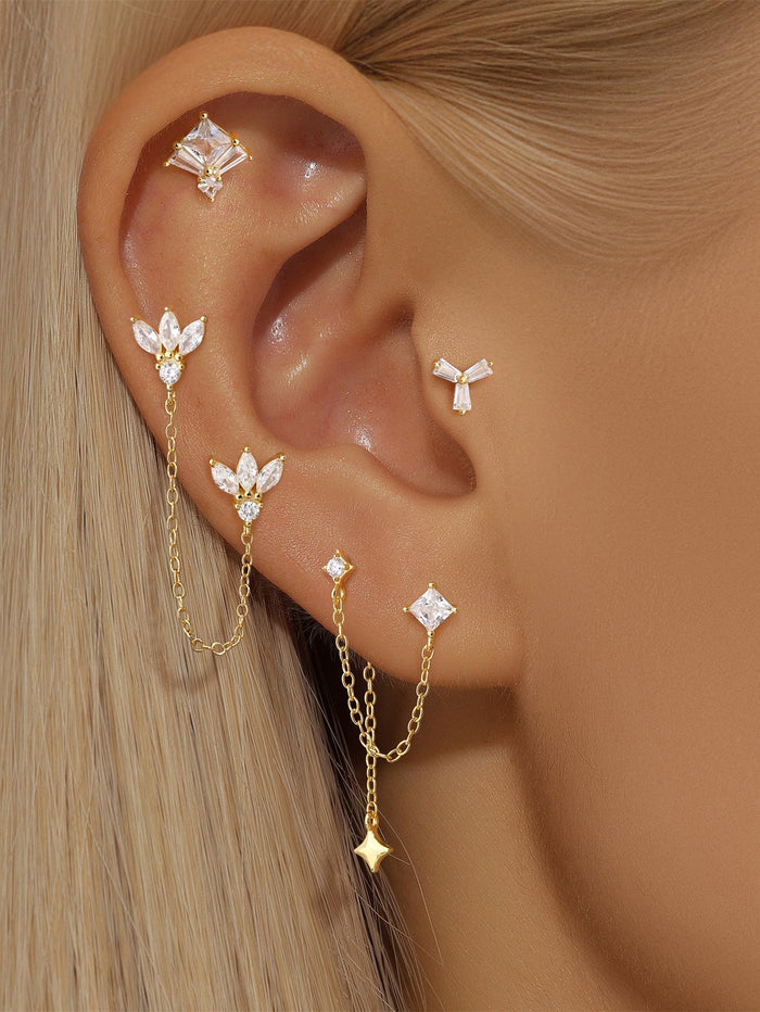Isabella | Gold-Plated Delicate Leonie-klara Earrings with Shine