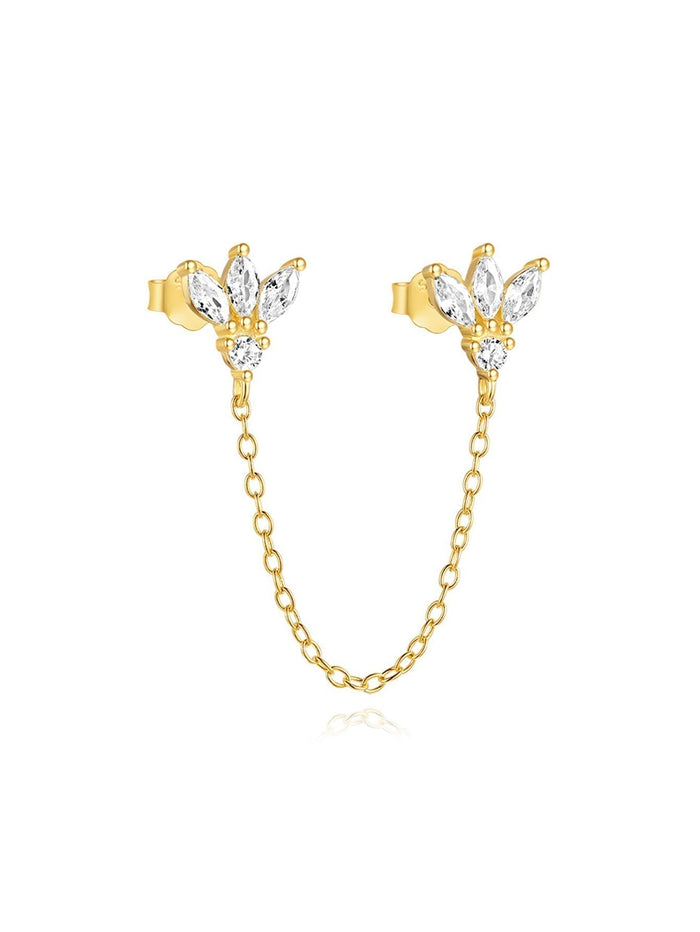Isabella | Gold-Plated Delicate Leonie-klara Earrings with Shine