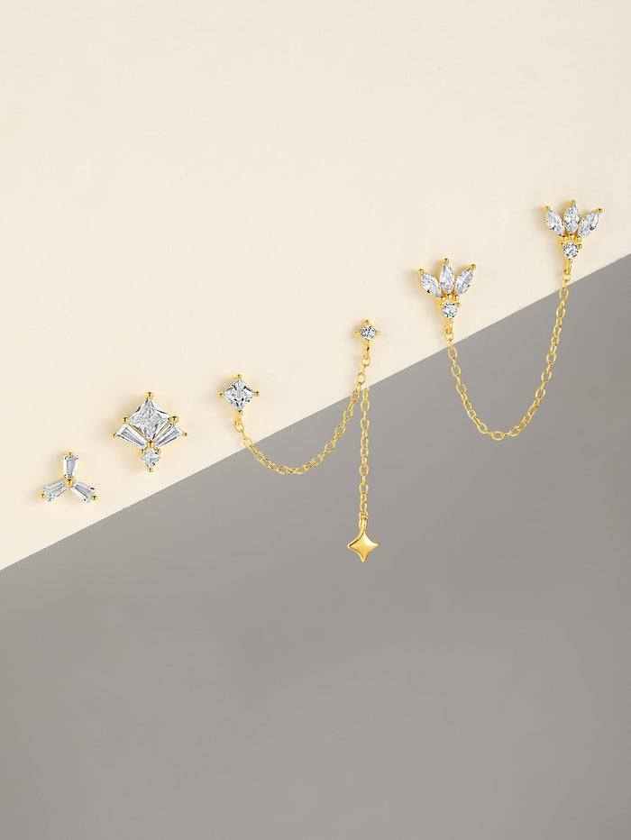 Isabella | Gold-Plated Delicate Leonie-klara Earrings with Shine