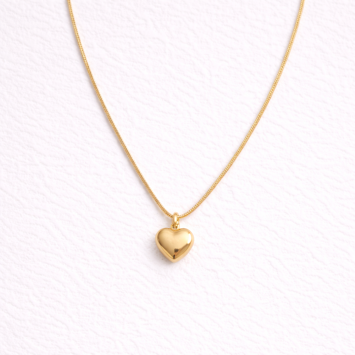 Isabella | Gold-Tone Minimalist Elegant Heart Necklace