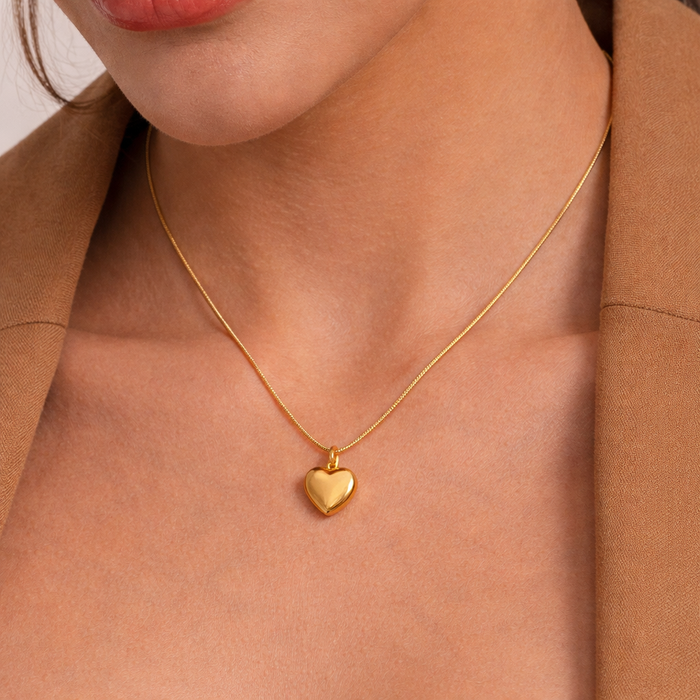 Isabella | Gold-Tone Minimalist Elegant Heart Necklace