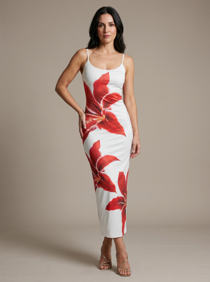 Iselin | Floral Midi Dress