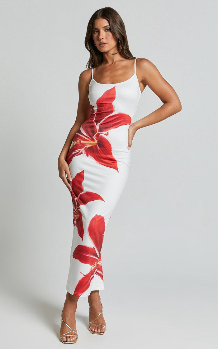 Iselin | Floral Midi Dress