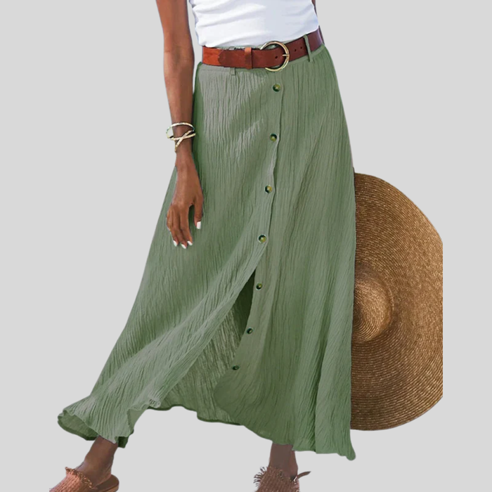 Jaana - Button-Front Flowing Skirt