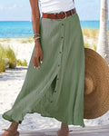 Jaana - Button-Front Flowing Skirt