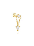 Jana | Gold-Plated Earrings with Delicate Lines Design