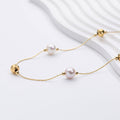 Jana | Minimalist Pearls Necklace with Studs