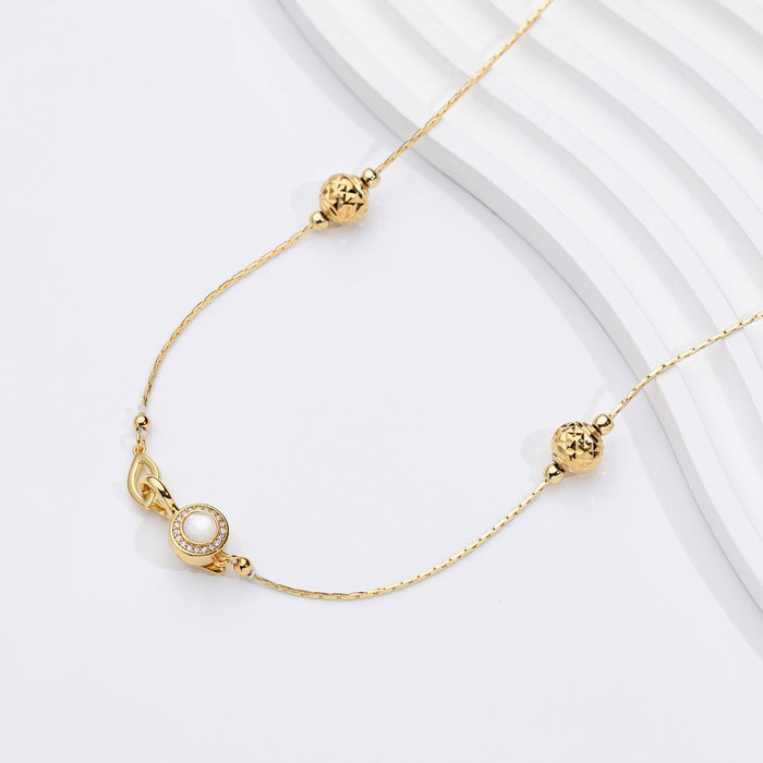 Jana | Minimalist Pearls Necklace with Studs
