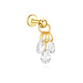 18K Gold-Plated / White / 5mm individual