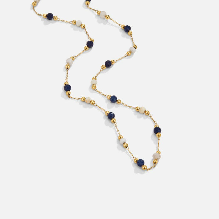 Johana | Gold-Plated Delicate Necklace with Multicolour Pearls