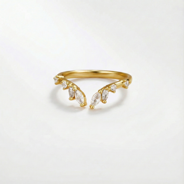 Johana | Gold-Plated Shape Open Curve Ring