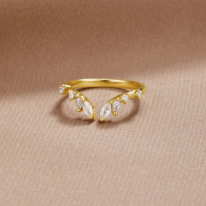 Johana | Gold-Plated Shape Open Curve Ring