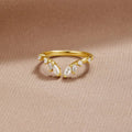 Johana | Gold-Plated Shape Open Curve Ring