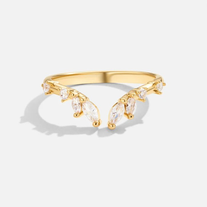 Johana | Gold-Plated Shape Open Curve Ring