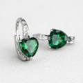 Johana | Silver Ring with Two Emeralds Setting