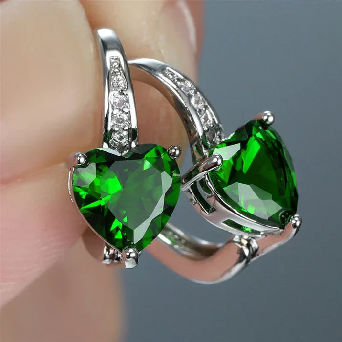 Johana | Silver Ring with Two Emeralds Setting