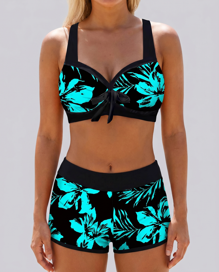 Josefa | Floral High-Waisted Swimsuit