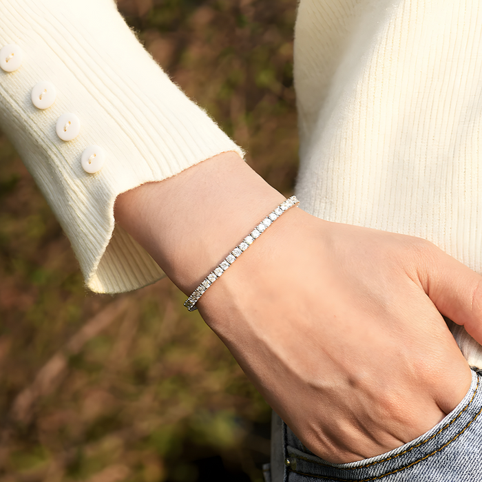 Julia | Gold-Plated Rivière Bracelet
