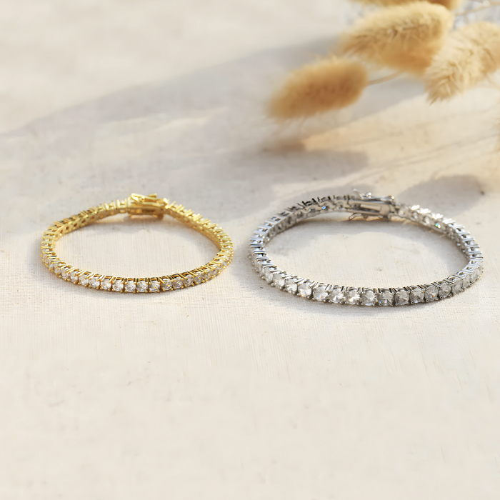 Julia | Gold-Plated Rivière Bracelet