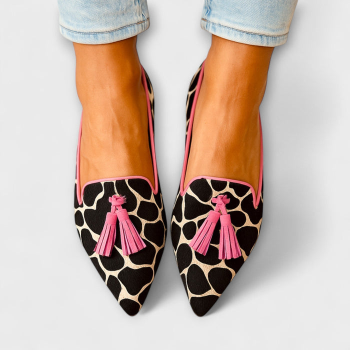 Julia | Loafers Leopard Print with Tassels