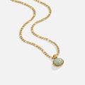 Julia | Round Klára-marie Necklace with Textured Pendant