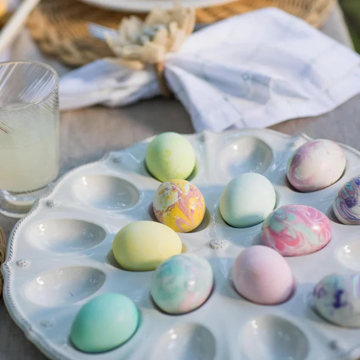 Juliska Berry & Thread Whitewashed Deviled Egg Platter