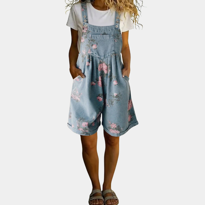 Kaisa - Floral Denim Jumpsuit