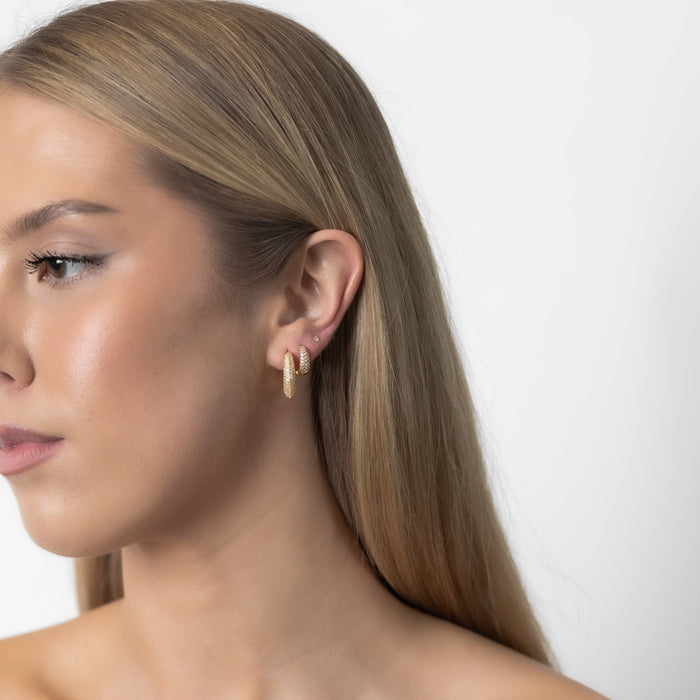 Kaisla | Gold-Plated Zirconia Studs, 2 mm
