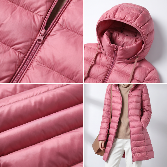 EMMA Kaisla longline hooded padded coat, colour range
