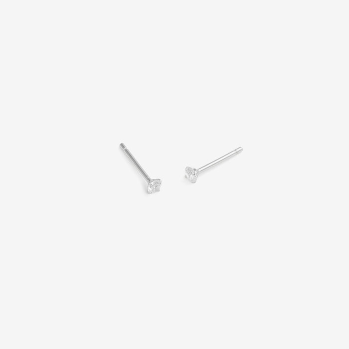 Kaisla | Silver Zirconia Studs, 2 mm