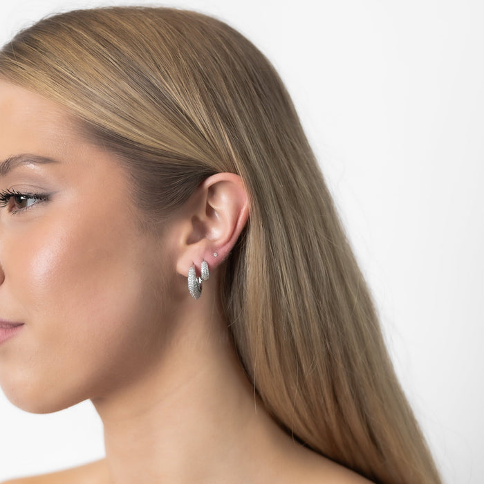 Kaisla | Silver Zirconia Studs, 2 mm