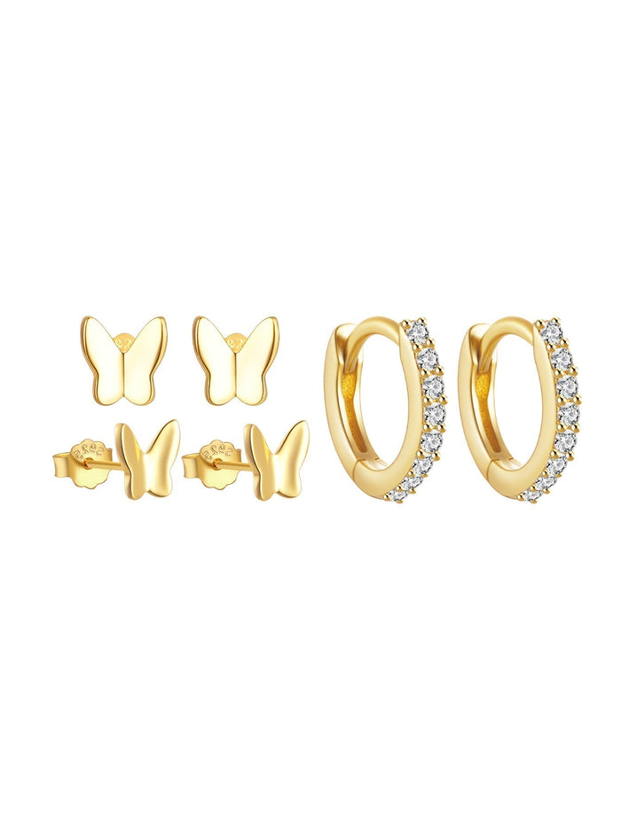 Karolína | Gold-Plated Earrings with Delicate Curve