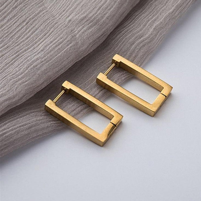 Karolína | Gold-Plated Earrings with Geometric Mix