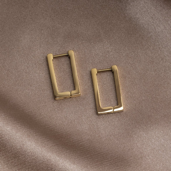 Karolína | Gold-Plated Earrings with Geometric Mix