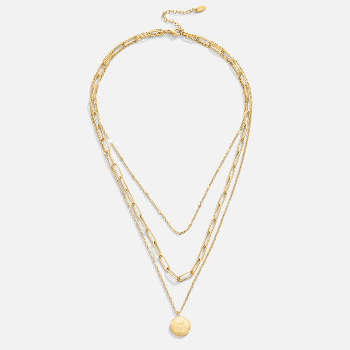 Karolína | Multilayer Necklace with Round Pendant