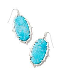 Kendra Scott| Daphne Drop Ear Rhod| Variegated Turquoise