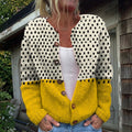 Kerttu - Polka Dot Colour-Block Cardigan