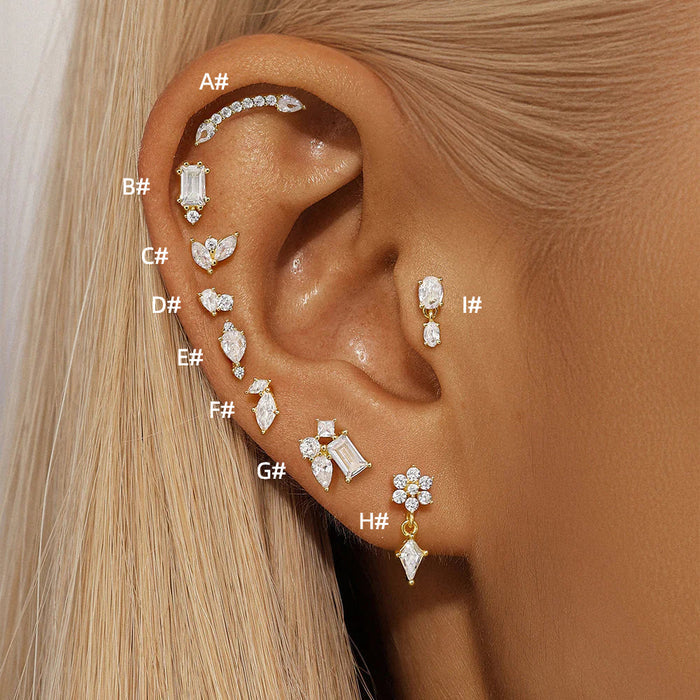 Klara | Gold-Tone Smooth Line Delicate Earrings