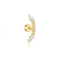 Klara | Gold-Tone Smooth Line Delicate Earrings