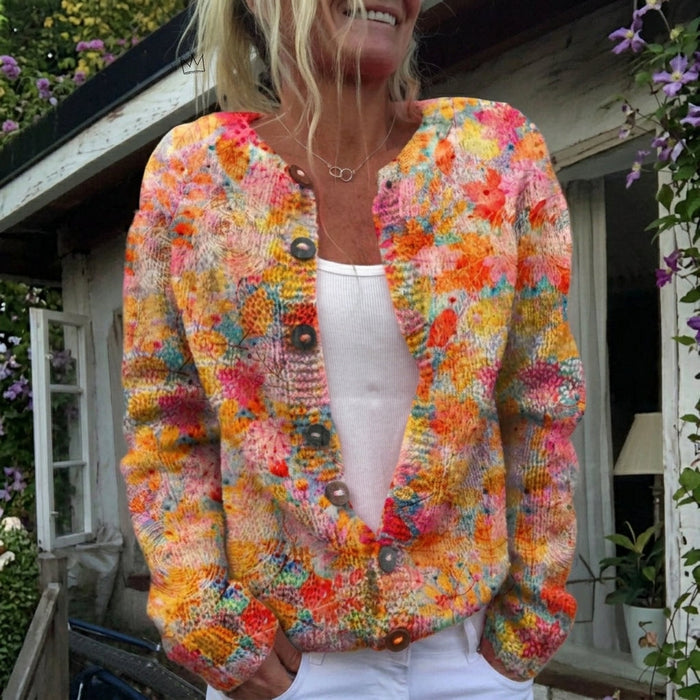 Kylli - Vivid Floral Cardigan