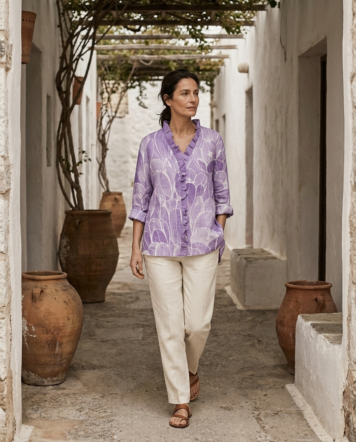 Lara | Linen Elegant Summer Blouse