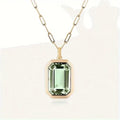 Lara | Necklace with Rectangular Emerald