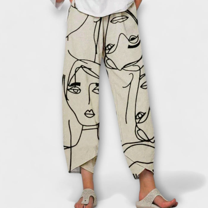 Laura - Printed Wide-Leg Trousers