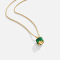 Laura | Gold-Plated Kateřina Necklace with Green Stone