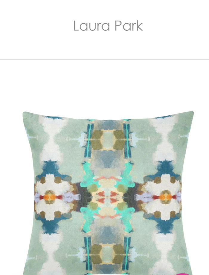 Laura Park Orchid Blossom Royal Blue 22x22 Pillow