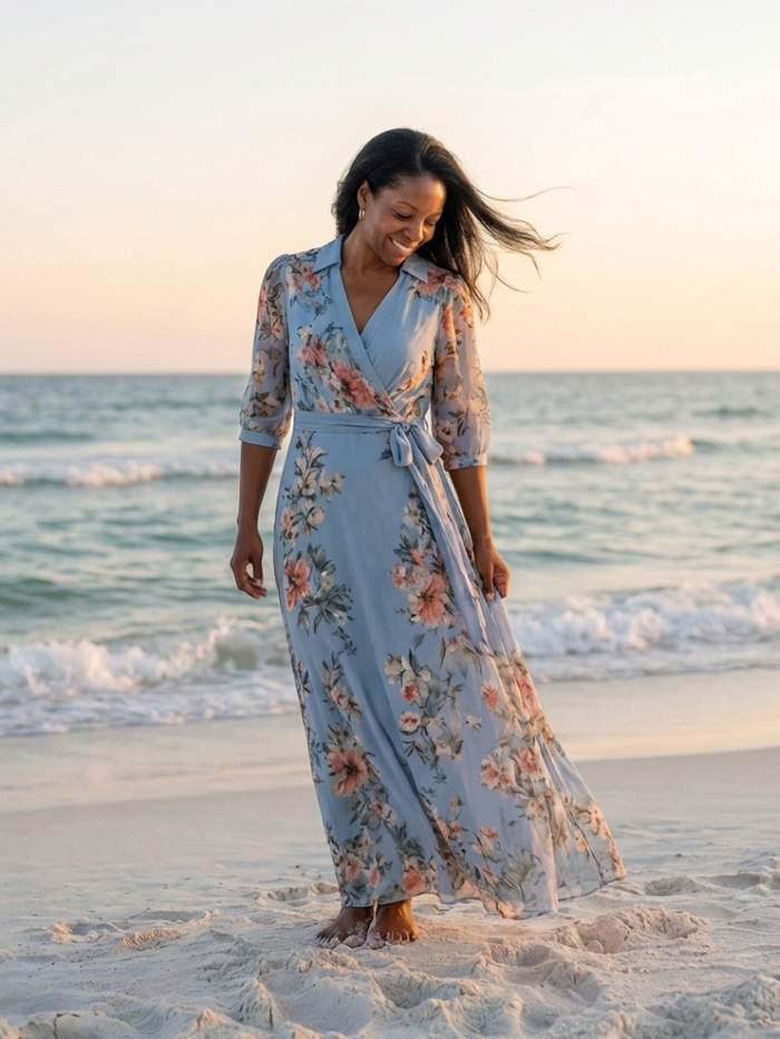 Laure | Floral Wrap Maxi Dress