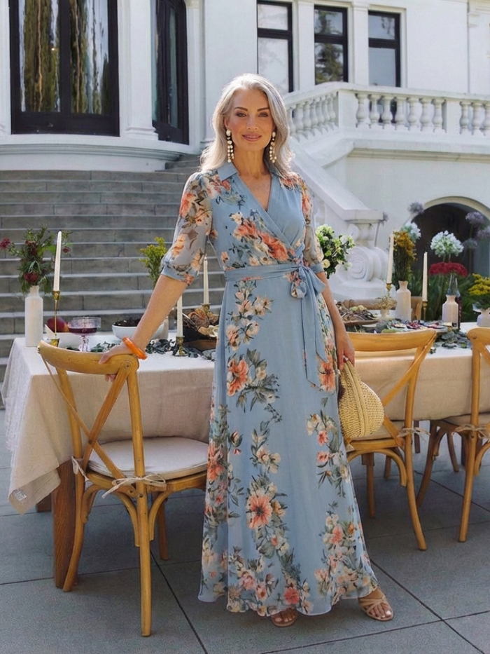 Laure | Floral Wrap Maxi Dress