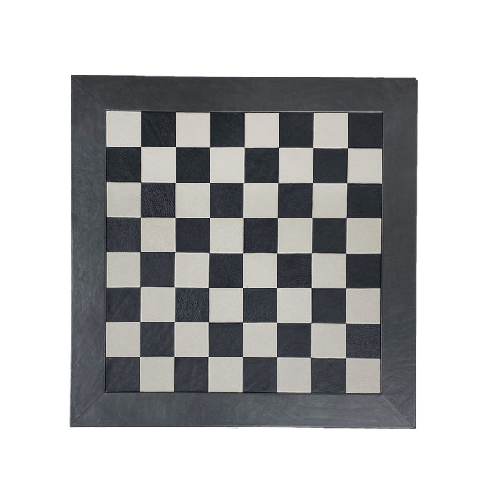 LEATHER | Black & Light Grey | 50mm Squares