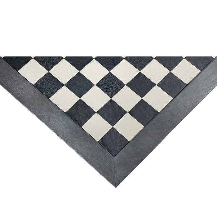 LEATHER | Black & Light Grey | 55 mm Squares